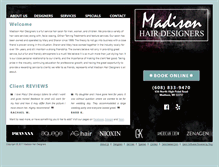 Tablet Screenshot of madisonhairdesigners.com